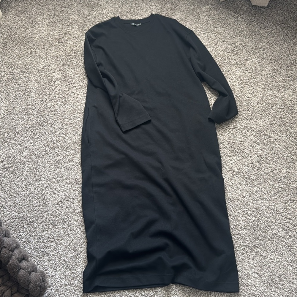 Zara long sleeve oversized tee dress